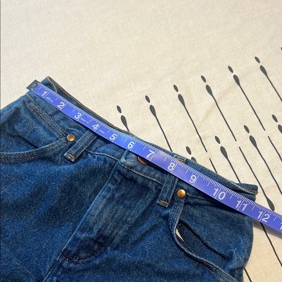 Vintage Wrangler Blue Jean Shorts with Distressed Cut-Off Style.  Size 22. - Picture 5 of 8